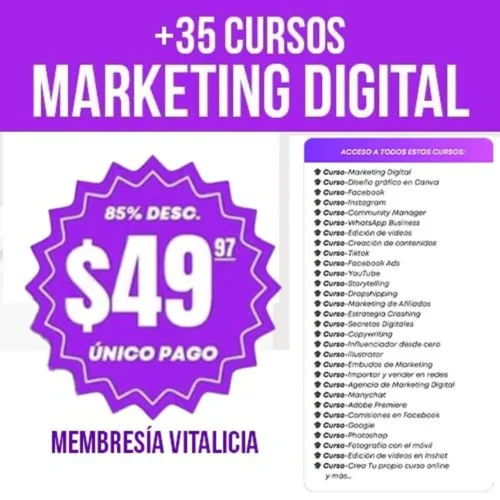 +35 Cursos de Marketing Digital